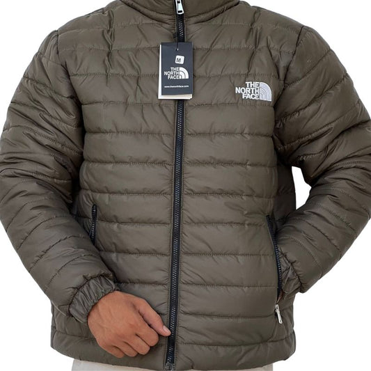 The North Face Men's Insulated Puffer Jacket | Lightweight & Water-Resistant | Olive Green