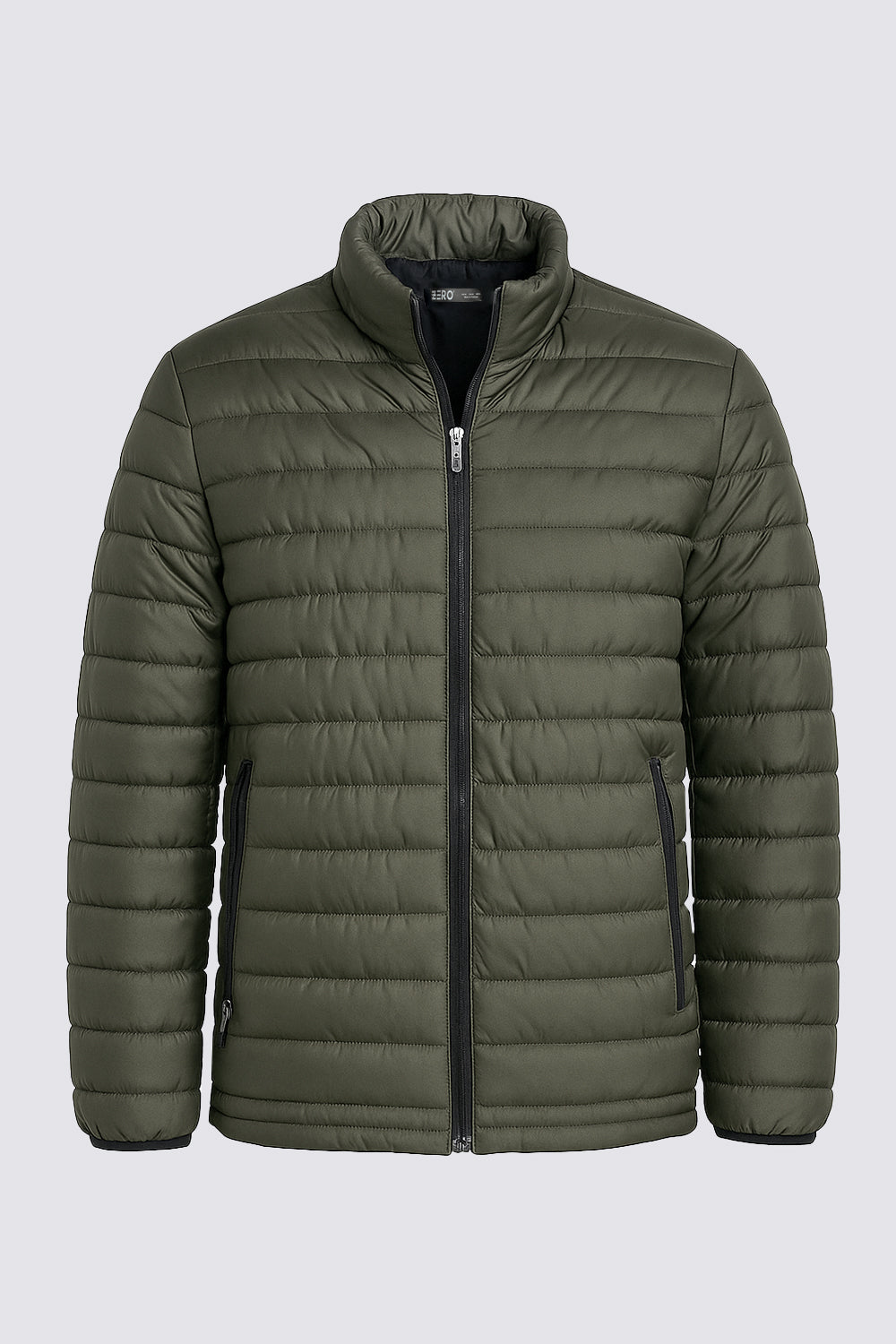 Insulated Puffer Jacket | Lightweight & Water-Resistant | Olive Green