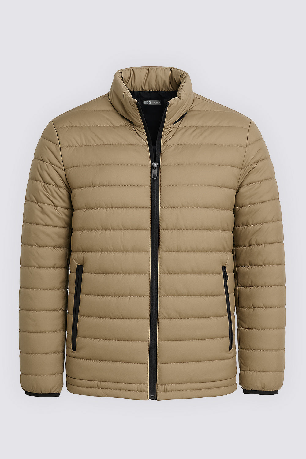 Insulated Puffer Jacket | Lightweight & Water-Resistant | Beige