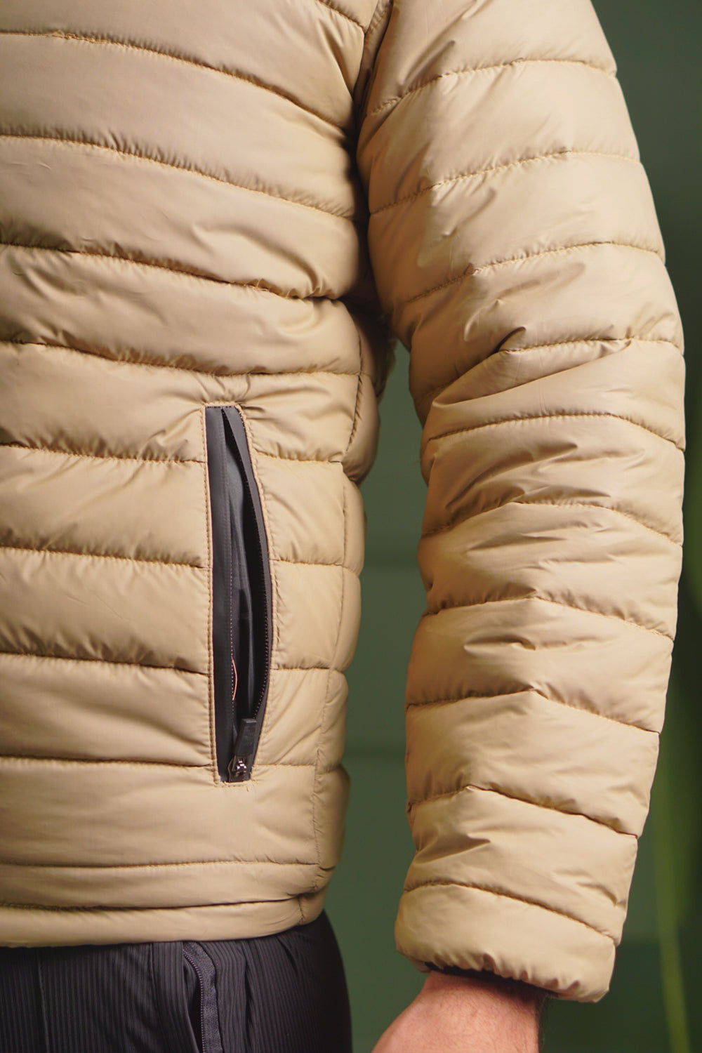Insulated Puffer Jacket | Lightweight & Water-Resistant | Beige