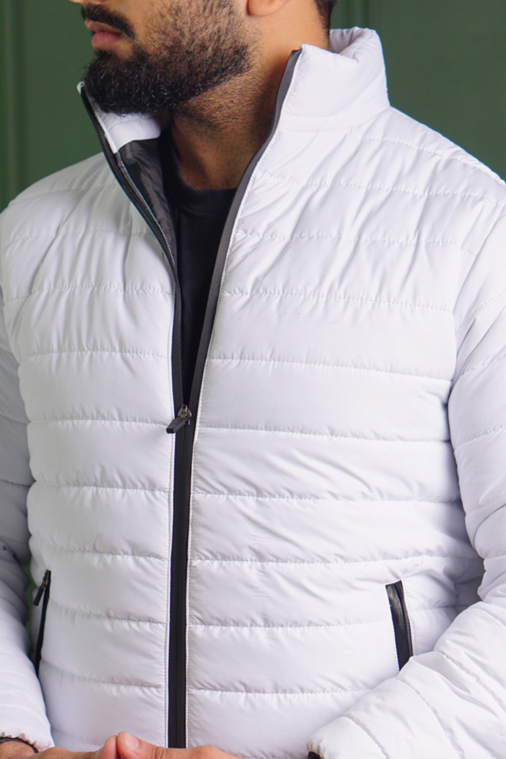 Insulated Puffer Jacket | Lightweight & Water-Resistant | White